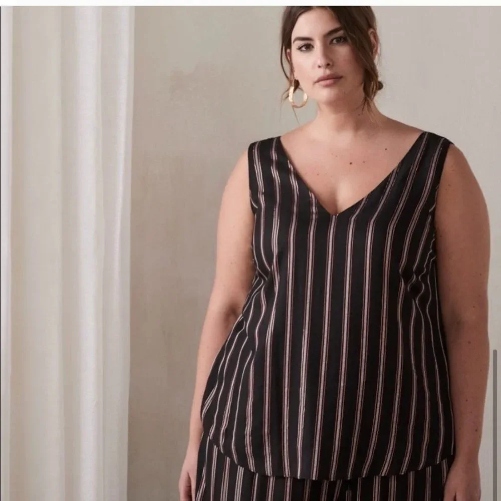 Rachel by Rachel Roy Striped Cami‎ (Plus Size)